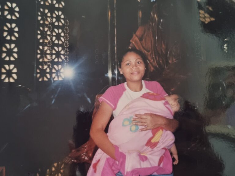 Aninha e sua mãe em Aparecida do Norte